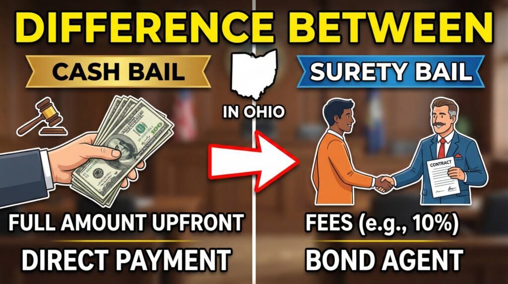 Difference Between Cash Bail and Surety Bail in Ohio