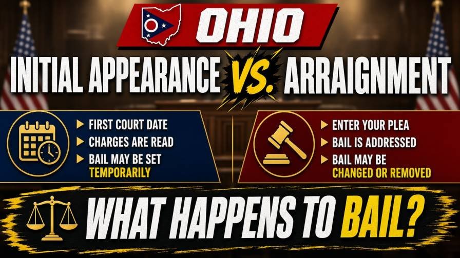 Ohio Initial Appearance vs. Arraignment What Happens to Bail